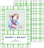 Digital Holiday Photo Cards by Dabney Lee - Plaid Grass (Flat)