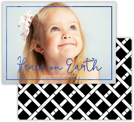 Digital Holiday Photo Cards by Dabney Lees - Peace On Earth with Foil Digital Holiday Photo Cards by Dabney Lees - Peace On Earth with Foil