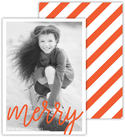 Digital Holiday Photo Cards by Dabney Lees - Merry Stripes