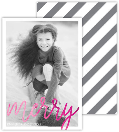 Digital Holiday Photo Cards by Dabney Lees - Merry Stripes with Foil Digital Holiday Photo Cards by Dabney Lees - Merry Stripes with Foil
