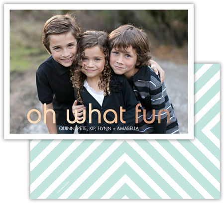 Digital Holiday Photo Cards by Dabney Lees - Oh What Fun with Foil