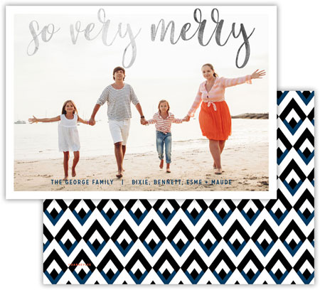 Digital Holiday Photo Cards by Dabney Lees - So Verry Merry with Foil