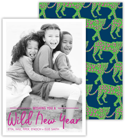 Digital Holiday Photo Cards by Dabney Lees - Wild New Year Digital Holiday Photo Cards by Dabney Lees - Wild New Year