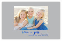 Holiday Photo Mount Cards by Dabney Lee - Love + Joy with Foil