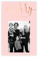 Holiday Photo Mount Cards by Dabney Lee - Merry and Bright with Foil
