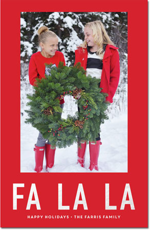 Holiday Photo Mount Cards by Dabney Lee - Fa La La Foil Holiday Photo Mount Cards by Dabney Lee - Fa La La Foil