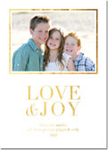 Holiday Photo Mount Cards by Dabney Lee - Love & Joy Foil