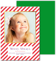 Digital Holiday Photo Cards by Dabney Lees - Merry Always with Foil
