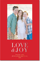 Holiday Photo Mount Cards by Dabney Lee - Love & Joy Foil