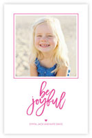 Letterpress Holiday Photo Mount Cards by Dabney Lee (Be Joyful)