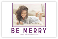 Letterpress Holiday Photo Mount Cards by Dabney Lee (Be Merry)