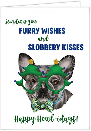 Non-Personalized Holiday Dog Greeting Cards by Donovan Designs (French Bulldog)