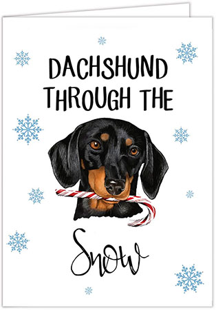 Non-Personalized Holiday Dog Greeting Cards by Donovan Designs (Dachshund)