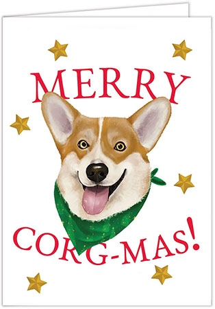 Non-Personalized Holiday Dog Greeting Cards by Donovan Designs (Corgi)