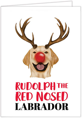 Non-Personalized Holiday Dog Greeting Cards by Donovan Designs (Yellow Labrador)