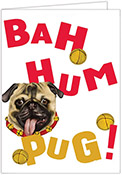 Non-Personalized Holiday Dog Greeting Cards by Donovan Designs (Pug)
