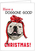 Non-Personalized Holiday Dog Greeting Cards by Donovan Designs (English Bulldog)
