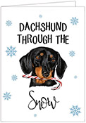 Non-Personalized Holiday Dog Greeting Cards by Donovan Designs (Dachshund)