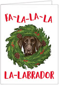 Non-Personalized Holiday Dog Greeting Cards by Donovan Designs (Chocolate Labrador)