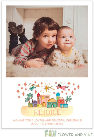 Digital Holiday Photo Cards by Flower & Vine (Bethlehem Scene)