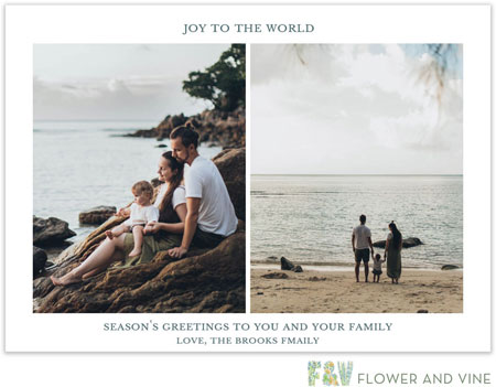 Digital Holiday Photo Cards by Flower & Vine (Minimalist - 2 Photo)