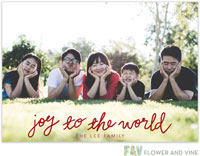 Flower & Vine - Digital Holiday Photo Cards (Joy to the World)