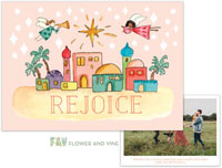 Flower & Vine - Digital Holiday Photo Cards (Bethlehem Scene)