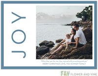 Flower & Vine - Digital Holiday Photo Cards (Joy Side - Blue)