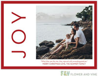 Flower & Vine - Digital Holiday Photo Cards (Joy Side - Red)
