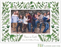 Digital Holiday Photo Cards by Flower & Vine (Festive Holly Border - Green)