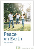Flower & Vine - Digital Holiday Photo Cards (Peace on Earth)