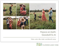Flower & Vine - Digital Holiday Photo Cards (Peace on Earth Multi)