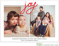 Flower & Vine - Digital Holiday Photo Cards (Hand Lettered Joy - 2 Photo)