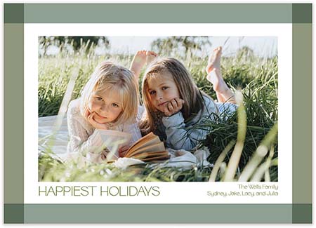 Digital Holiday Photo Cards by Flower & Vine (Overlapped Border - Horizontal) Digital Holiday Photo Cards by Flower & Vine (Overlapped Border - Horizontal)