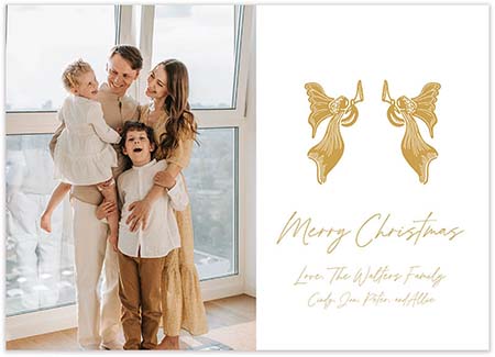Digital Holiday Photo Cards by Flower & Vine (Trumpet Angels)