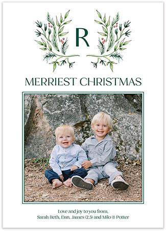 Digital Holiday Photo Cards by Flower & Vine (Holiday Initial)