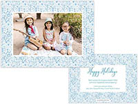 Digital Holiday Photo Cards by Flower & Vine (Winter Pattern - Horizontal)