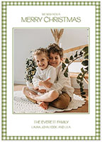 Digital Holiday Photo Cards by Flower & Vine (Plaid Edge)