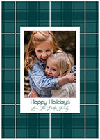 Digital Holiday Photo Cards by Flower & Vine (Plaid Frame)