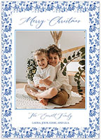 Digital Holiday Photo Cards by Flower & Vine (Nativity Monochromatic - Vertical)