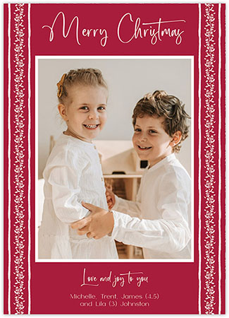 Digital Holiday Photo Cards by Flower & Vine (Cheery Florals) Digital Holiday Photo Cards by Flower & Vine (Cheery Florals)