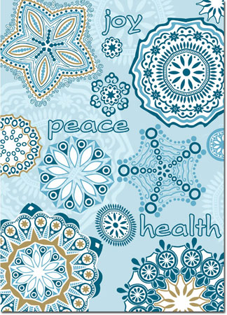 Charitable Holiday Greeting Cards by Good Cause Greetings - Joy Peace Health