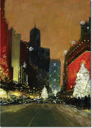 Boxed Charitable Holiday Greeting Cards by Good Cause Greetings - City Sparkle