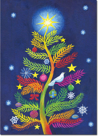 Charitable Holiday Greeting Cards by Good Cause Greetings - Evergreen of Peace