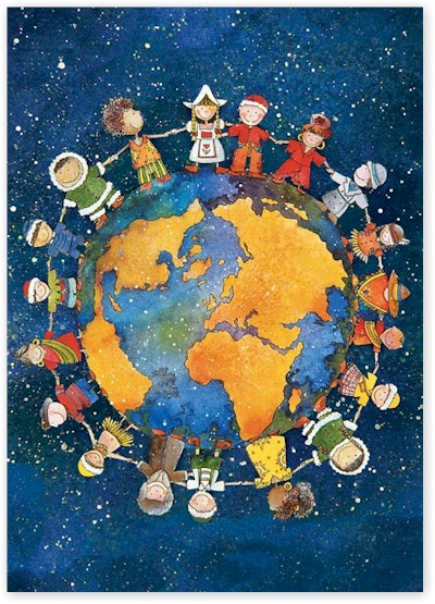 Charitable Holiday Greeting Cards by Good Cause Greetings - Children of the World