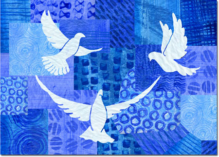 Boxed Charitable Holiday Greeting Cards by Good Cause Greetings - Doves in Flight