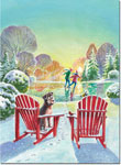 Boxed Charitable Holiday Greeting Cards by Good Cause Greetings - Adirondack Chairs