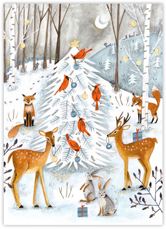 Boxed Charitable Holiday Greeting Cards by Good Cause Greetings - Woodland Wildlife Boxed Charitable Holiday Greeting Cards by Good Cause Greetings - Woodland Wildlife