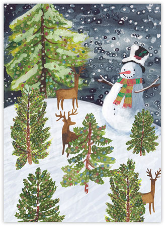 Boxed Charitable Holiday Greeting Cards by Good Cause Greetings - Snow Buddy