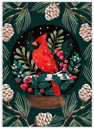 Boxed Charitable Holiday Greeting Cards by Good Cause Greetings - Cardinal & Cones Boxed Charitable Holiday Greeting Cards by Good Cause Greetings - Cardinal & Cones